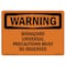 Signmission OSHA Warning Sign, 7" Height, 10" Width, Rigid Plastic, Biohazard Universal Precautions, Landscape OS-WS-P-710-L-12503 - alternate 1